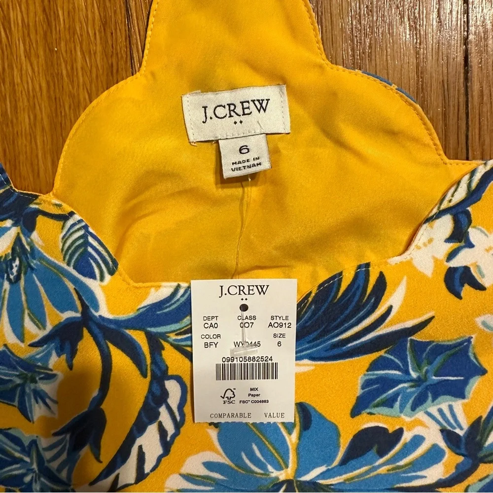 J. Crew scalloped tropical floral cami